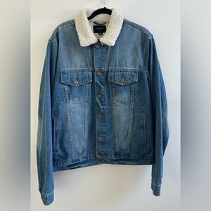 Blue Denim Sherpa Jacket Men’s Size:XL